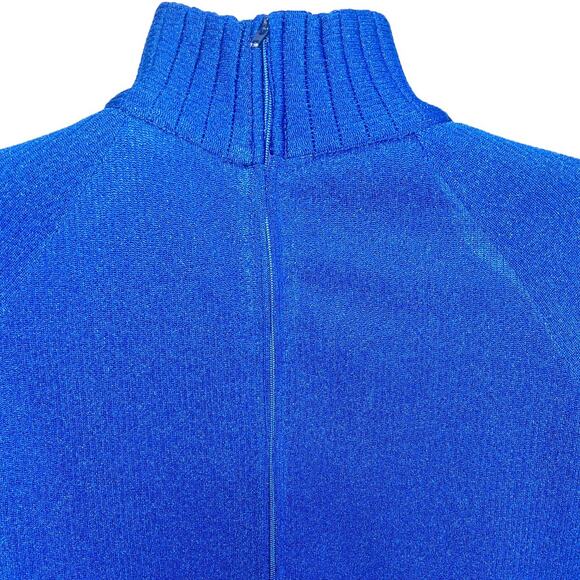 Vintage 1970's Threads by Jerrie Lurie Mod Cobalt Blue Dress Size 14 - Picture 4 of 8